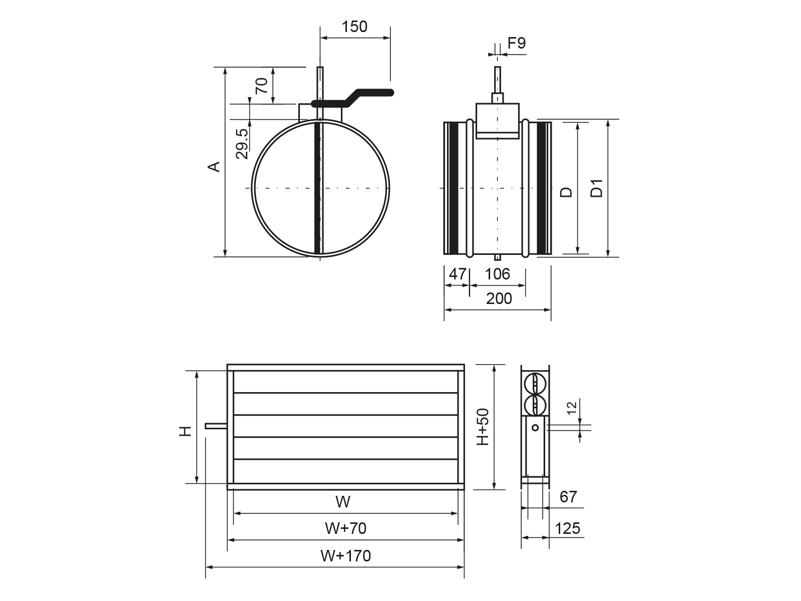 Клапан с приводом Ecoclima Pro Vent ECT VAL-T 500x300+P220
