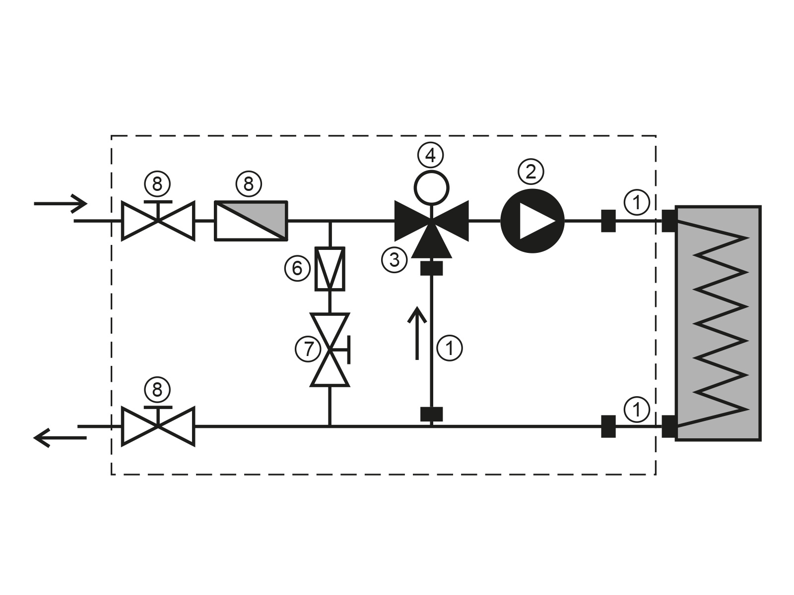 Смесительный узел Ecoclima Pro Vent ECT MU-WH-T-6.3-25/80